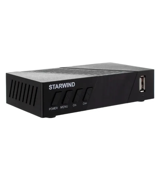 Приставка для цифрового ТВ Starwind CT-140 черный, DVB-T2, DVB-T, DVB-C, HDMI, USB 2.0 х2