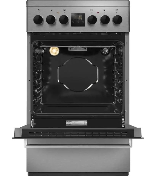 Плита электрическая Maunfeld MEC55CS08D серебристый, конфорок 4 шт, духовка 60 л, 50 см x 85 см x 60 см