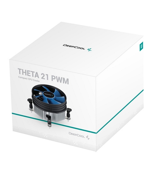 Кулер для процессора DEEPCOOL THETA 21 PWM черный/синий, 92 мм, алюминий, 2400 об/мин, 33.4 дБ, 4 pin, 95 Вт, 60.5 мм