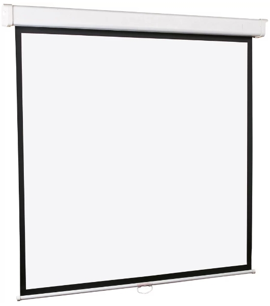 Настенный экран Lumien Master Picture LMP-100120 177х180 см (рабочая область 98х172 см) Matte White FiberGlass (белый корпус) черн. кайма по периметру, возможность потолочн./настенного крепления, черн. кайма сверху 75 см 16:9
