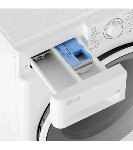 Стиральная машина LG F2J6TN0W белый, загрузка фронтальная 8 кг, 1200 об/мин, класс A