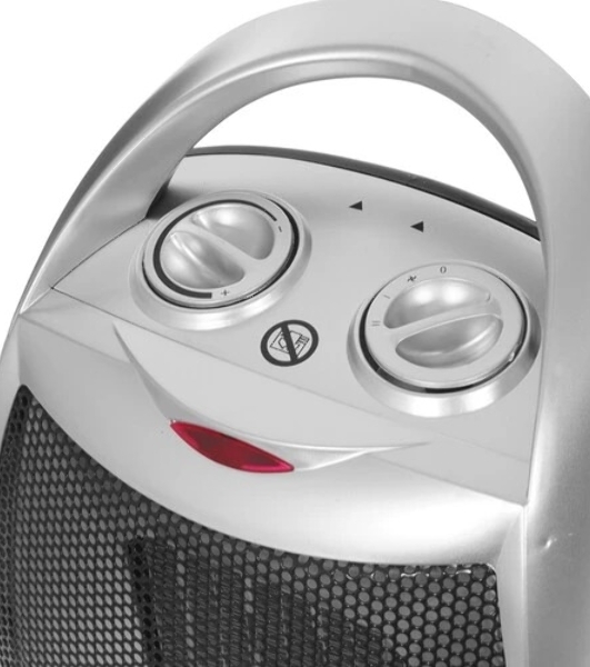 Тепловентилятор MTX FHC-1500, серый, 750/1500 Вт, 15 м2, термостат