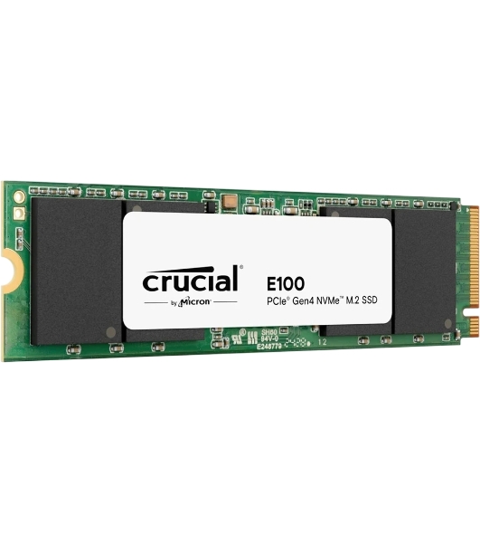 Накопитель SSD Crucial 2Tb E100 M.2 (PCIe 4x4, up to 5000/4000MBs, 3D NAND, NVMe, 100TbW, 22х80мм)