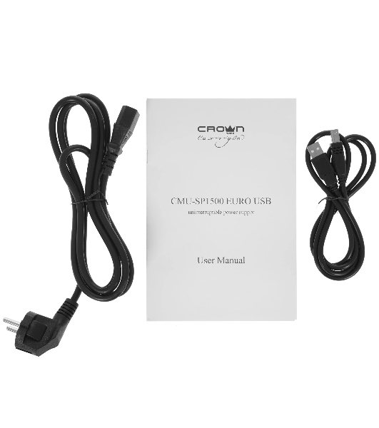 Источник бесперебойного питания Crown CMU-SP1500EURO USB/1500 ВА/900 Вт/1 х IEC 320 C13 (компьютерная), 4 х CEE 7 (евророзетка)