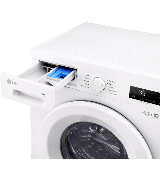 Стиральная машина LG F2Y1HS3W белый, загрузка фронтальная 7 кг, 1200 об/мин., класс: А