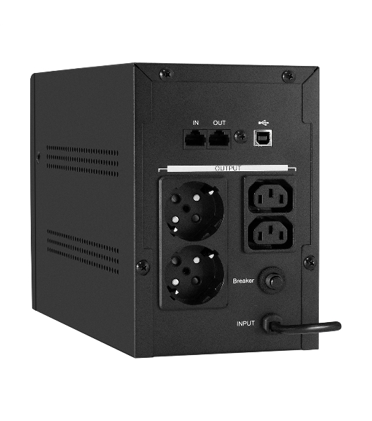 Источник бесперебойного питания ExeGate EX292607RUS SpecialPro UNB-2000.LED.AVR.1SH.2C13.RJ.USB 2000VA/1200W, LED, AVR,1*Schuko+2*C13, RJ45/11, USB, металлический корпус, черный