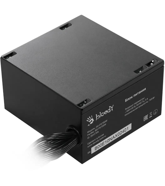 Блок питания Bloody BD-PS700W, 700Вт, 80 PLUS WHITE, 120мм, черный