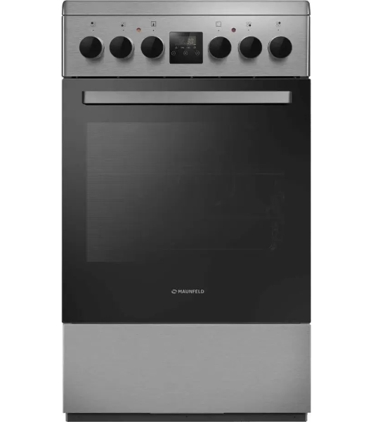 Плита электрическая Maunfeld MEC55CS08D серебристый, конфорок 4 шт, духовка 60 л, 50 см x 85 см x 60 см
