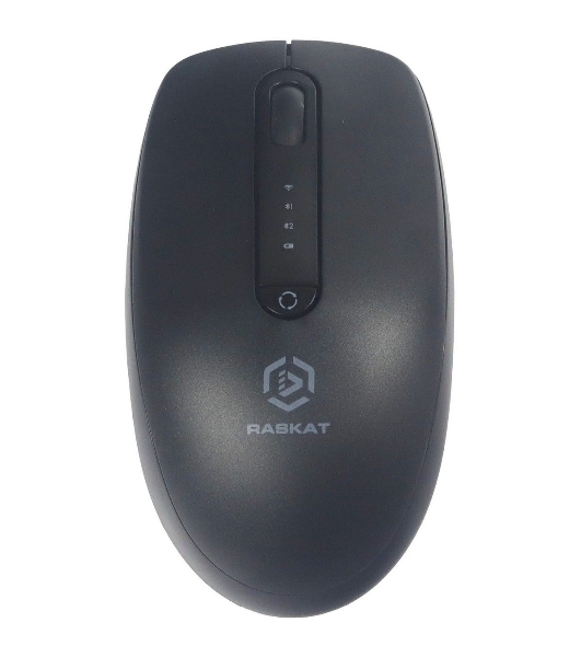 Мышь беспроводная Raskat M002WBR черный, 1600 dpi, радиоканал, Bluetooth, USB, кнопки - 4