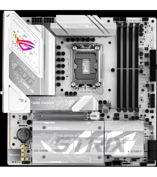 Материнская плата ASUS ROG STRIX B860-G GAMING WIFI, LGA 1851, Intel B860, 4xDDR5, 4xSATA, 4xM.2, 1xPCIe 5.0 x16, 1xDP, 1xHDMI, 1xThunderbolt 4, 1x 2.5Gb LAN, 1xUSB-C 20Gbps, 1xUSB-A 10Gbps, 3xUSB-A 5Gbps, 4xUSB-A 2.0, 2x3.5 мм, 7.1, mATX