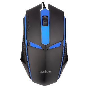Мышь проводная оптическая Perfeo 'FACE', 3 кн, USB, черный, GAME DESIGN, 7 цв. подсветка, 1000 DPI