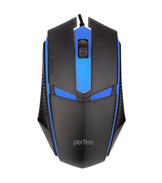 Мышь проводная оптическая Perfeo 'FACE', 3 кн, USB, черный, GAME DESIGN, 7 цв. подсветка, 1000 DPI