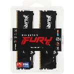 Оперативная память Kingston Fury Beast, DDR5, 32Gb (2x16 Gb), 6400 MHz, CL32, радиатор, RGB, черный, фото2