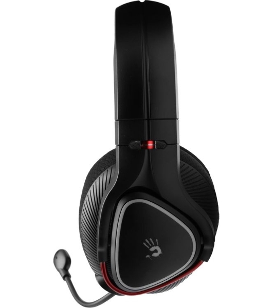Гарнитура Bloody MR710 чёрный, беспроводная + проводная, Bluetooth, до 44 ч, подсветка