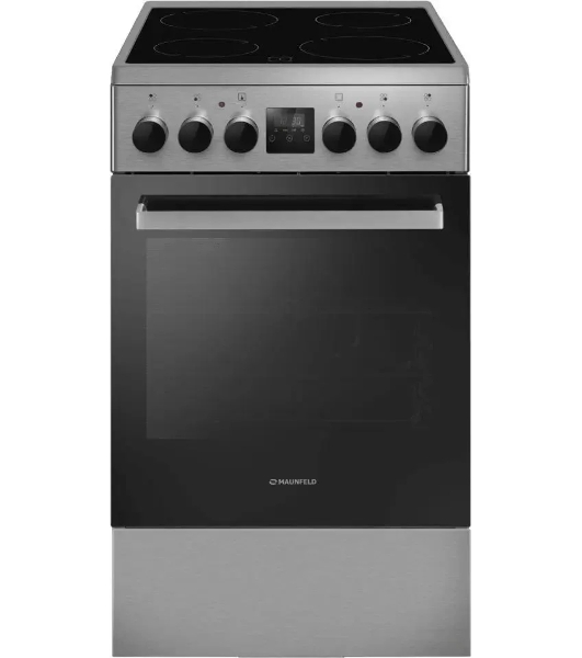 Плита электрическая Maunfeld MEC55CS08D серебристый, конфорок 4 шт, духовка 60 л, 50 см x 85 см x 60 см