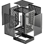 Компьютерный корпус Deepcool CH170 DIGITAL черный без БП mini-ITX 1x120мм 1xUSB 2.0 1xUSB 3.0 audio bott PSU, фото2