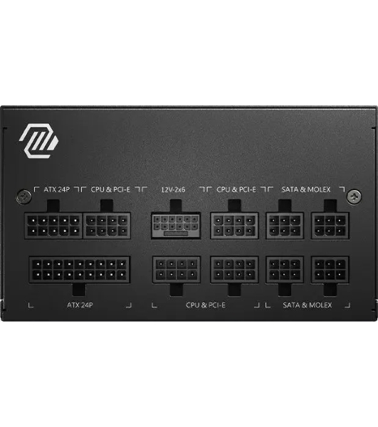 Блок питания MSI ATX 750W MAG A750GL PCIE5 Gen.5 80 PLUS gold (20+4pin) APFC 120мм fan 8xSATA Cab Manag RTL