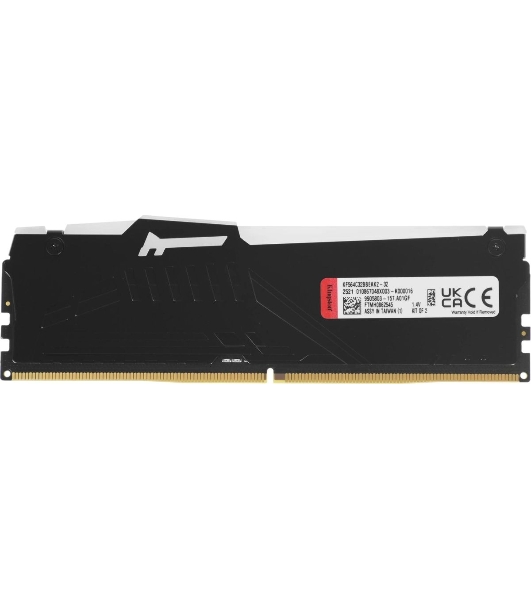 Оперативная память Kingston Fury Beast, DDR5, 32Gb (2x16 Gb), 6400 MHz, CL32, радиатор, RGB, черный