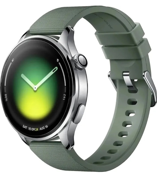 Умные часы Xiaomi Xiaomi Watch 5, 1.54' AMOLED, 5G, USB Type-C, защищённый корпус, серебристый / зеленый