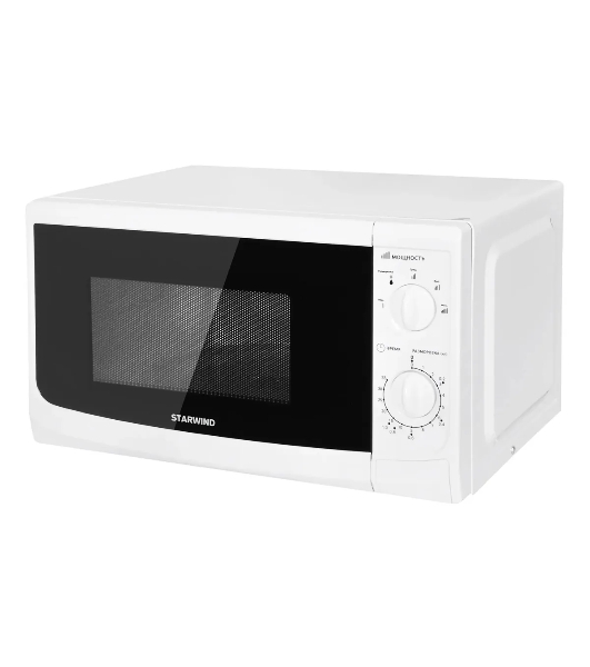 Микроволновая печь Starwind SWM5620 белый, 20 л, 700 Вт, переключатели - поворотный механизм