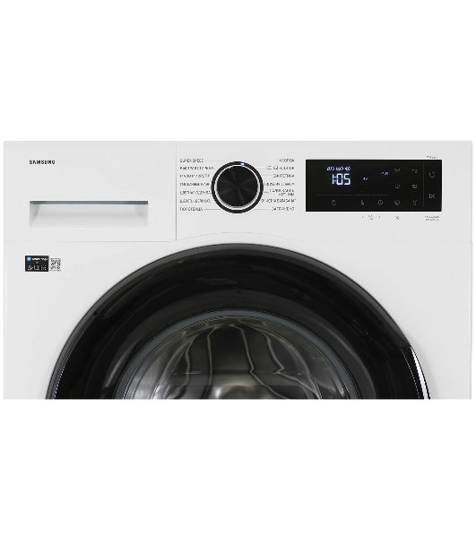 Стиральная машина Samsung WW90DG5U34AELP белый, загрузка фронтальная 9 кг, 1400 об/мин., класс: A