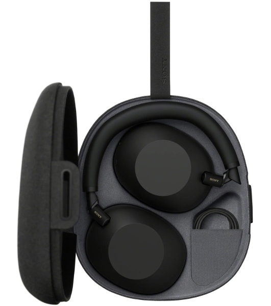 Беспроводные/проводные наушники Sony WH-1000XM6 черный, полноразмерные, Bluetooth + проводной, адаптивное активное шумоподавление, до 40 ч