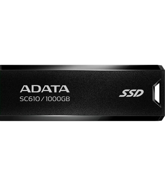 Внешний SSD ADATA SC610, 1TB, USB 3.2 Gen 2 Type-A, R/W 550/500, черный