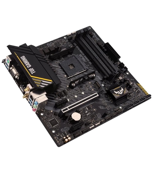 Материнская плата ASUS TUF GAMING A520M-PLUS WIFI, AM4, AMD A520, 4xDDR4, 4xSATA, 1xM.2, 1xPCIe 3.0 x16, 2xPCIe x1, 1xVGA, 1xHDMI, 1xDP, 1x 1Gb LAN, 2xUSB-A 3.2 Gen 1, 2xUSB-A 2.0, 3x3.5 мм, 7.1, mATX