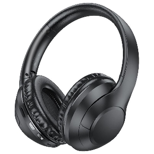 Беспроводные/проводные наушники Borofone BO23 черный, накладные, Bluetooth + проводной, складная конструкция, микрофон, до 20 ч