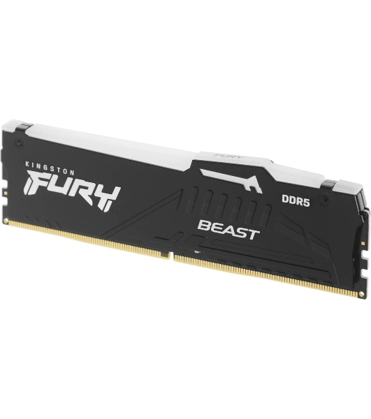 Оперативная память Kingston Fury Beast, DDR5, 32Gb (2x16 Gb), 6400 MHz, CL32, радиатор, RGB, черный