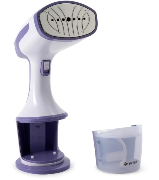 Отпариватель Vitek VT-2660 белый/фиолетовый, 1600 Вт, 30 г/мин, 250 мл