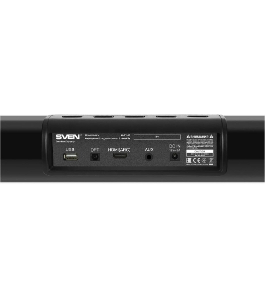 Саундбар SVEN SB-2150A черный (2 x 40W, Bluetooth сабвуфер 100W, пульт ДУ, LED-дисплей, HDMI, USB)