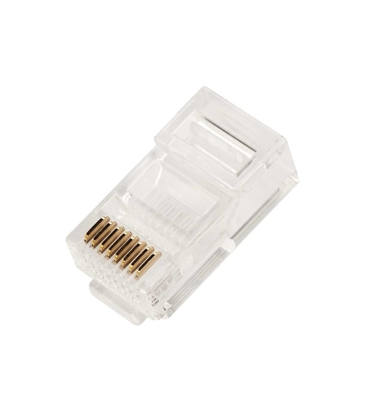 Коннектор Lanmaster TWT-PL45-8P8C/JR100, UTP кат.5E RJ45 прозрачный (упак.:100шт)