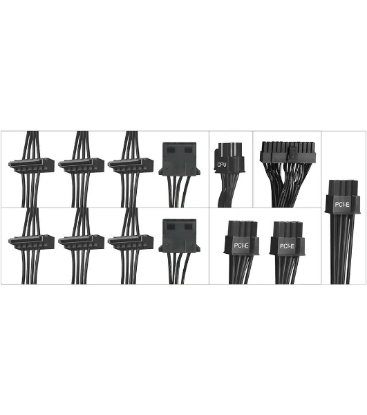 Блок питания Digma DPSU-750W-WH RTL, 750Вт, 80 PLUS, 120мм, черный