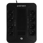Источник бесперебойного питания SMARTWATT UPS SAFE PRO LCD 1000 черный 1000/600 ВА/Вт, напольный/настенный, линейно-интерактивный, LCD дисплей, Shuko CEE7/4 - 8 шт. (4 шт. с резервным питанием, 4 шт. - сетевой фильтр), фото11