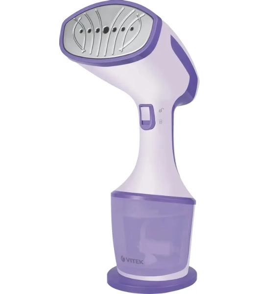 Отпариватель Vitek VT-2660 белый/фиолетовый, 1600 Вт, 30 г/мин, 250 мл