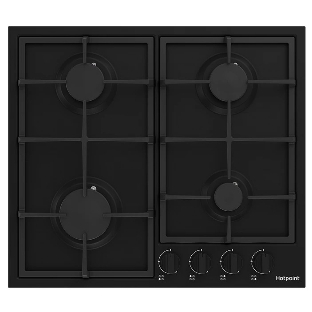 Газовая варочная поверхность Hotpoint HGMT 642 BL, независимая, черный
