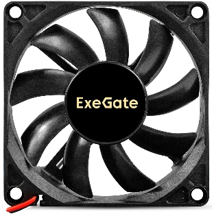 Вентилятор корпусной ExeGate EX08015S2P-24, 80 мм, 2500 об/мин, 30 дБ, 2-pin, без подсветки