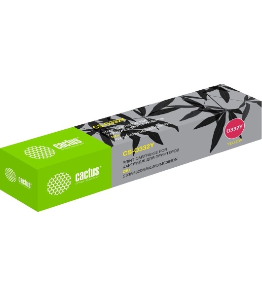 Картридж лазерный Cactus CS-O332Y (46508733) желтый (3000 стр.) для Oki C332/MC363