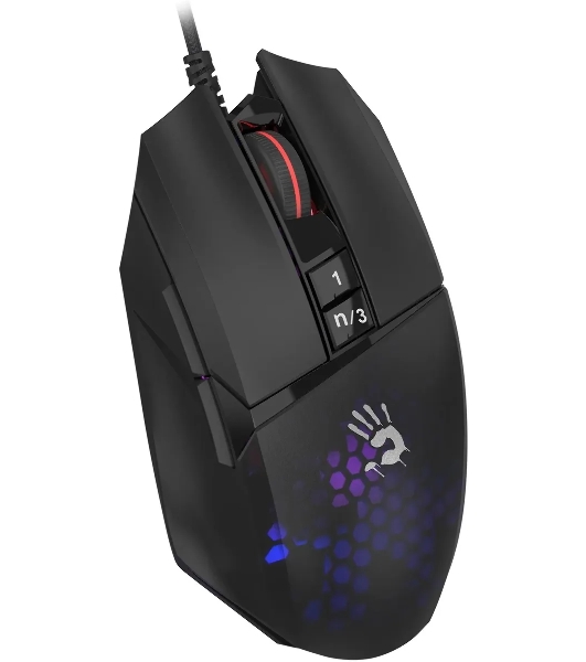 Мышь проводная A4Tech Bloody W65 Max Mini черный, 12000 dpi, USB, кнопки - 9