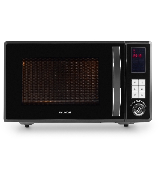 Микроволновая печь Hyundai HYM-D3009 черный, 23 л, 800 Вт, переключатели - кнопки, поворотный механизм