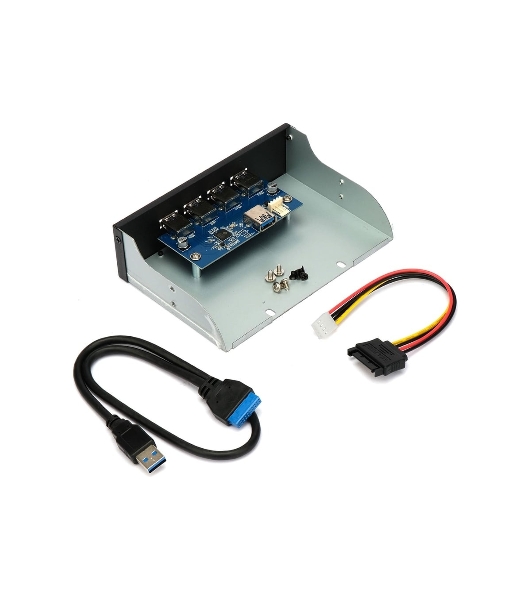 Планка USB 3.0 на переднюю панель 5.25' Gembird FP5.25-USB3-4A, 4xUSB-A 3.0, USB