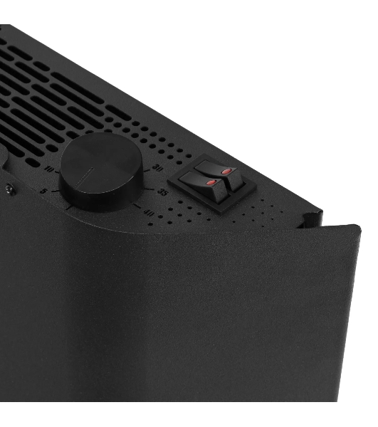 Конвектор электрический Denzel XCE-1000B черный, 1000 Вт, 15 м2, термостат