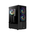 Компьютерный корпус MidTower Aerocool/Formula Quantum-G-BK-v2 черный без Б/п, ATX 3FRGb Fan on front panel, фото 1