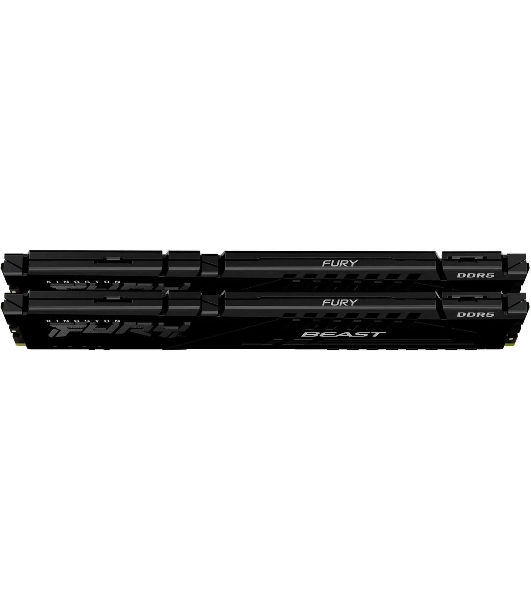 Оперативная память Kingston Fury Beast, DDR5, 32GB (2x16GB), 5600MHz, CL40, DIMM, с радиаторами, черный