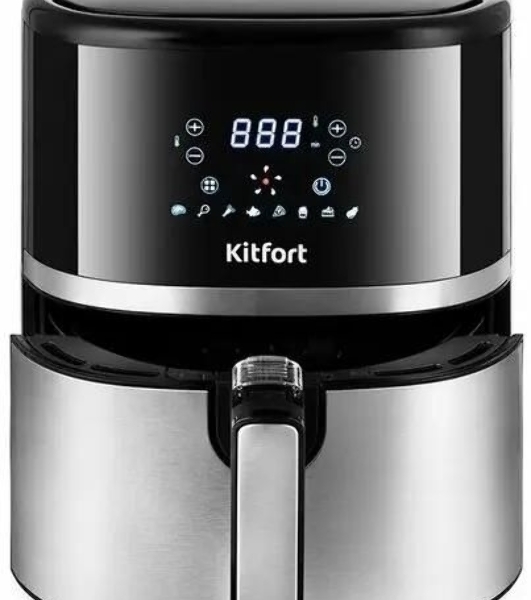 Аэрогриль Kitfort КТ-2221 черный, 1500 Вт, 3.3 л, сенсор, 8 программ
