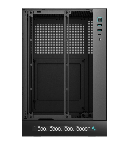 Компьютерный корпус Deepcool CH170 DIGITAL черный без БП mini-ITX 1x120мм 1xUSB 2.0 1xUSB 3.0 audio bott PSU