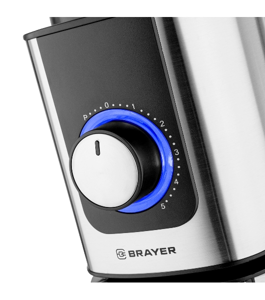 Блендер стационарный Brayer BR1204 серебристый, 1200 Вт, плавная регулировка, турбо