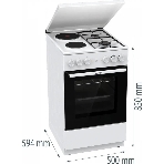 Плита комбинированная Gorenje GK5A12WG белый, конфорок 2 газовых и 2 электрических, духовка 68 л, 50 см x 85 см x 59.4 см, фото3