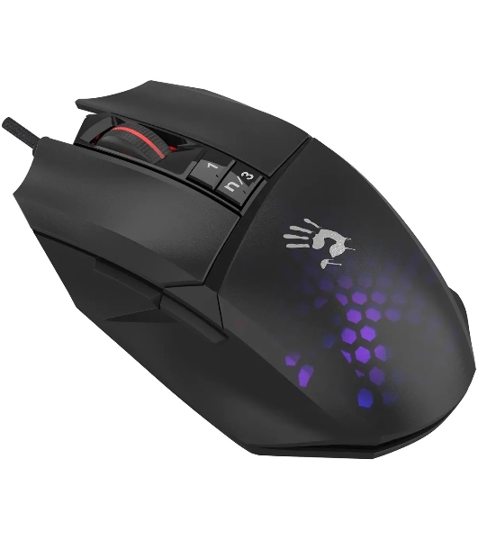 Мышь проводная A4Tech Bloody W65 Max Mini черный, 12000 dpi, USB, кнопки - 9